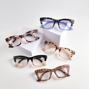 Gafas de Lectura con Filtro de Luz Azul para Mujer, Diseño Ojo de Gato Leopardo, Lentes de PC Anti-Fatiga Ocular, Bisagras de Resorte, Gafas Ópticas de Moda - Product Image 1