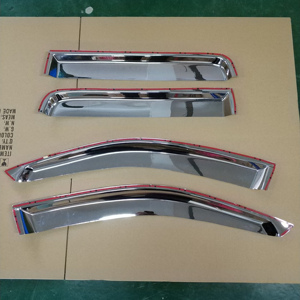 Visera de ventana, protección contra la lluvia y el <span class=keywords><strong>sol</strong></span>, Deflector de viento para Toyota 2005-2015 HILUX <span class=keywords><strong>VIGO</strong></span>, visera de <span class=keywords><strong>puerta</strong></span> cromada de plástico ABS - Product Image 5