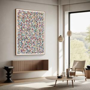 Peinture texturée, art mural contemporain sur toile, art abstrait complexe et coloré sur toile pour la maison et la galerie - Product Image 3