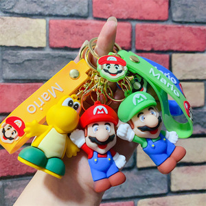 Porte-clés de voiture à la mode <span class=keywords><strong>Mario</strong></span> Cartoon créatif et mignon, cartables, cintres de voiture, cadeaux exquis en gros - Product Image 4