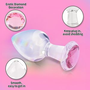 Tapón Anal de Cristal con Joyería de Lujo, Tapón Anal para Estimulación Anal, Juguete Sexual Anal Unisex para Adultos - Product Image 3