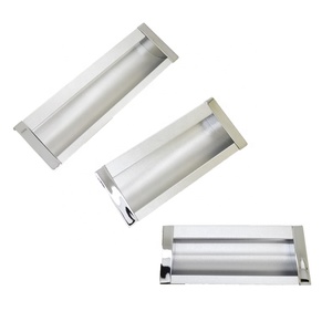 Gagang Pintu Geser Tersembunyi Model Flush Pull, Warna Perak, untuk Pintu Gudang, Gagang Inset Modern untuk Dapur dan Villa, Perlengkapan Pintu Geser - Product Image 4