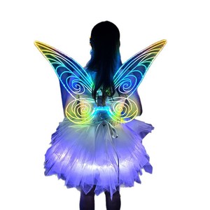 Dẫn ánh sáng lên đôi cánh thiên thần-Cánh trang phục cổ tích phát sáng với lông thay đổi màu sắc để biểu diễn sân khấu, diễu hành và cosplay - Product Image 6