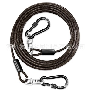 สายจูงสุนัขเอด้าสแตนเลสสีดำและสีเทอร์ควอยซ์ทนทานสำหรับสุนัขขนาดเล็กและขนาดใหญ่ - Product Image 5