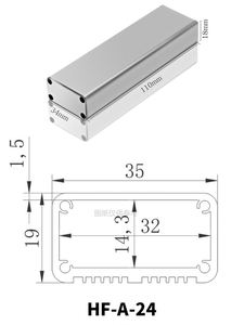 Aluminum Project <b>Enclosure</b> Box Electronic Case Cnc Housing PCB Circuit Board Anodized Extruded Aluminum <b>Enclosure</b> Project Box - Product Image 5