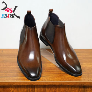 Botas Chelsea Estilo Británico para Hombre 2025, Parte Superior de Cuero Genuino, Forro de PU, Entresuela de Goma, Suela de Goma, Modelo ZX747, Tallas Anchas - Product Image 4