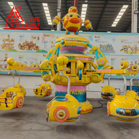 Manège Rotatif 16 Places pour Famille, Modèle Canard Jaune IP, pour Intérieur/Extérieur, en Fibre de Verre et Acier, pour Fêtes Foraines et Parcs d'Attractions