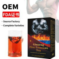 100 Sachets de Ginseng Cinq Trésors pour Tisane – Naturel, Sans Pesticides, Pur, Qualité Supérieure, Bien-être Professionnel, Sain, Grade Supérieur, Vente en Gros