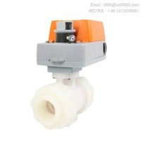 EDAK 4-20mA 0-10V Vannes de commande proportionnelles motorisées à modulation Vanne à boisseau sphérique PVDF 1/2 ''-2'' 2 voies 3 voies Solution acide-base OEM