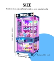 Vente en gros usine : Grande machine à griffes commerciale colorée, à monnayeur, pour peluches, de type arcade