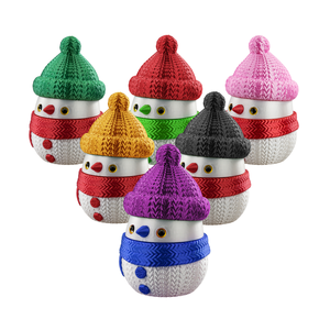 Cartoon Snowman Manual <b>Grinder</b> Plastic <b>Herb</b> <b>Grinder</b> Winter themed Smoking Accessory OEM ODM - Product Image 6