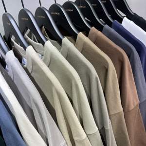 230 ריק g 100% כותנה גודלה של חולצה טיפה כתף בתוספת גודל יצרנים בהתאמה אישית מסך משי הדפסה יוניסקס t חולצה לגברים - Product Image 3