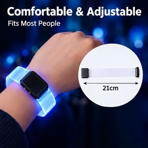 Pulseras LED de Plástico Brillante Personalizadas al por Mayor, Pulseras Luminosas Coloridas para Bodas y Fiestas, Regalo Directo de Fábrica - Product Image 6