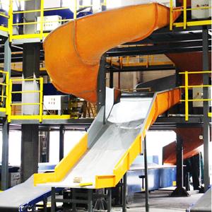 Máquina clasificadora de paquetes de manipulación de materiales de fábrica Luhui, clasificación de carga de doble entrada, transportador de tornillo de tolva espiral de accionamiento por gravedad - Product Image 4