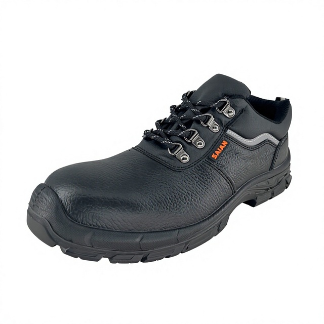 SAIAN OEM S3 Work Non Slip Steel Toe Anti-Smashing Anti-Puncture Comfortable Genuine Leather Upper Breathable Mesh Lining Safety