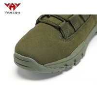Bottes tactiques en cuir Yakeda pour hommes et femmes, chaussures d'entraînement montantes pour le désert, noires et vertes, pour la sécurité