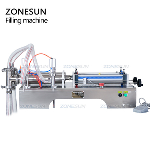 ZONESUN 30-300ml Double têtes pompe à Piston liquide remplissage shampooing lait jus huile d'olive café boisson eau Machine de remplissage - Product Image 4
