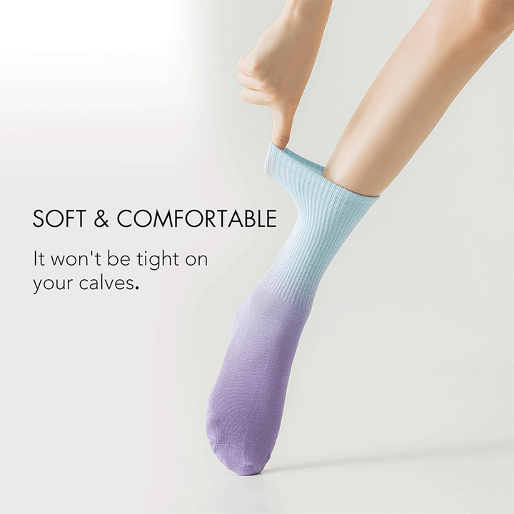 OEM Factory Design Quick Dry Durable Fun Novelty Gradient Rainbow Crew