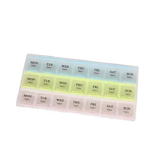 Promotion Medical Box für 21 Tage/21 Fach Plastische Medizin Pille Organisatoren Medikamente 3 Wochen Pille Box Aufbewahrung koffer
