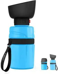 卸売 哺乳瓶リング蓋-2021卸売BPA無料ポータブルトラベルボトル屋外動物給餌飲用カップボウルペットウォーターディスペンサー犬用ウォーターボトル