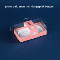 Boîte d'emballage transparente pour gâteaux de lune neigeux, jaune d'œuf, JS-001, en plastique, pour pâtisseries occidentales, lot de 2, Daifuku fraise et mangue