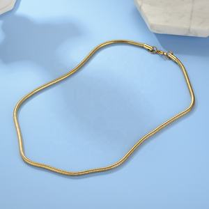 <span class=keywords><strong>Collar</strong></span> de cadena de serpiente chapado en oro de 18K, joyería de acero inoxidable, P203166 - Product Image 4