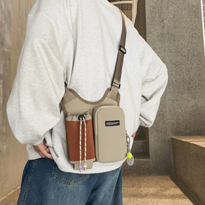 Sac bandoulière pour femme, carré vertical, 7 pouces, léger, style décontracté quotidien, color block - Product Image 3