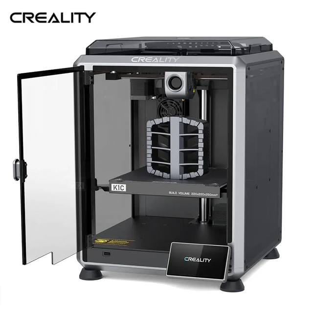 Creality K1C 3D Printer 600mm/s CoreXY Carbon Fiber Filament 220x220x250mm Auto Leveling AI Camera Enclosed for ABS Nylon PC