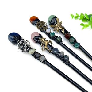 ไม้กายสิทธิ์คริสตัลขายส่ง งานฝีมือคริสตัล ไม้กายสิทธิ์แม่มด คริสตัลอะเมทิสต์ หินคริสตัลบำบัด ไม้กายสิทธิ์เวทมนตร์ - Product Image 2