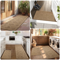 Modern Tufted Loop Pile Non-Slip Washable Kitchen Runner Rugs Mats Water Absorbent