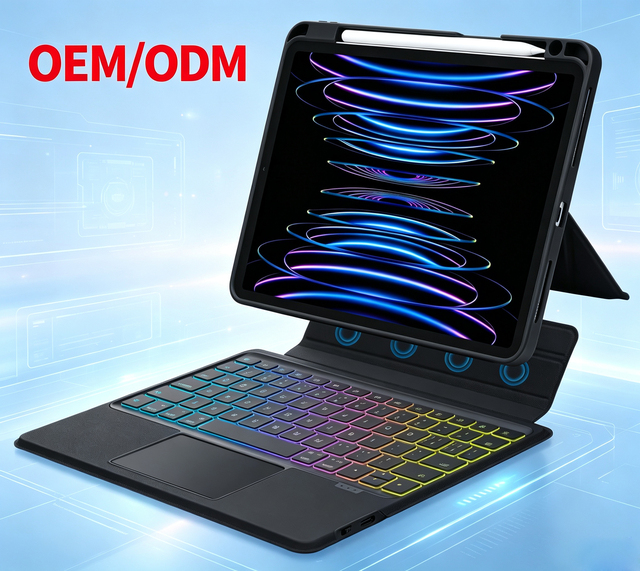 Wholesale Magnetic Detachable Wireless Keyboard Case for iPad Pro 11 12.9 Magic Keyboard with RGB Backlit Touchpad 126