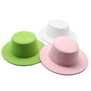 Ribbon Unisex Fedora With Custom Logo Wholesale Wool Wide Brim Felt <b>Hat</b> for Winter - Product Image 5