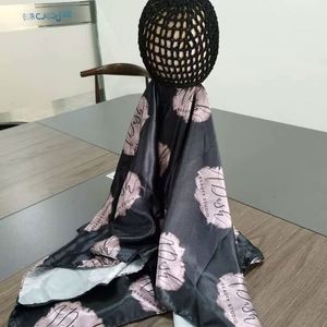 Wrap 2 in 1 With Net Head <b>Scarf</b> Silky Satin Square Headscarf Hair Bandanas Gift - Product Image 2