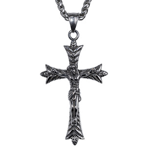 yunnique Ancient Egyptian Eye Of Horus Cross Stainless Steel Men's Pendant Retro <b>Punk</b> Necklace Gift - Product Image 2