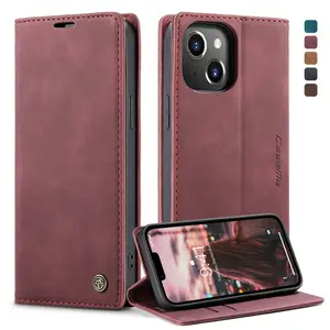 Top Selling For iPhone 12 Mini 14 11 8 7 6 6s Plus 5 5s Case For iPhone 14 Pro Max Case Leather Flip Cover For iPhone 14 Pro Cas
