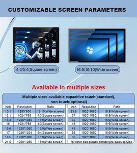 15.6 Inch 18.5'' 21.5'' 23.6'' Wall Mounted Style Capacitive <strong>Touch</strong> Screen Pc Industrial <strong>Monitor</strong> With VESA IP65 LCD Screen VGA - Product Image 5