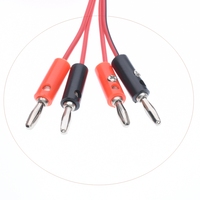Câble de test avec pince crocodile 1M, connecteur banane AV, double sonde de test, pince crocodile 35mm, pince de test électrique