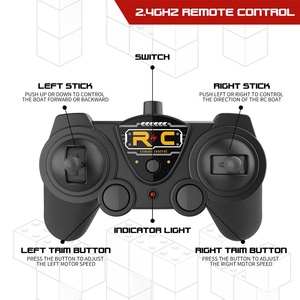 Bateau télécommandé Flytec V102 2-en-1, jouet de construction, télécommande 2.4G, étanche, portée 50m, navire de sauvetage, pour enfants, câble USB, natation - Product Image 3