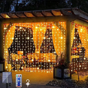 Tira de Luces LED para Cortina, 100 LED, Alimentación USB, Control Remoto, Brillo Ajustable, Decoraciones Navideñas, Cielo Estrellado - Product Image 3