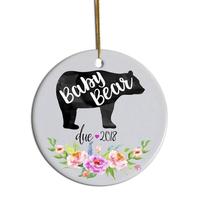 Pendentif de noël rond Sublimation enduit blanc ornements en céramique blanc