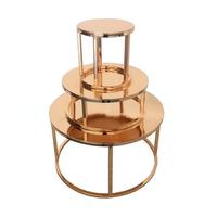 Nuevo Soporte para Tartas de Hierro, Creativo, Circular, para Mesa de Postres, Dorado, Simple, de Varias Capas, Desmontable, Decorativo