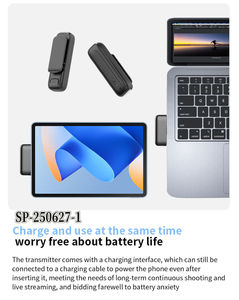 M6 không dây ve áo <span class=keywords><strong>Microphone</strong></span> với ai giảm tiếng ồn và echo hủy bỏ cho live streaming, dành riêng cho video vlog ghi âm - Product Image 5