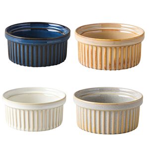 Mangkuk kucing dan anjing keramik dengan 4ML kapasitas, pengumpan hewan peliharaan pelindung leher garis-garis berubah tempat pembakaran coklat desain miring untuk makanan - Product Image 2