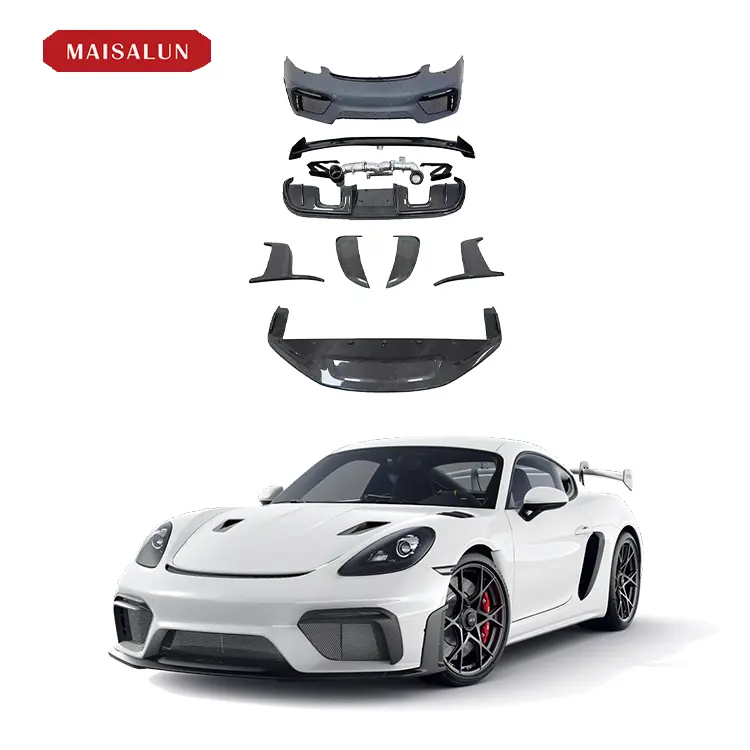 Pièces de carrosserie MAISALUN Kit carrosserie pare-chocs avant style GT4RS pour Porsche 718 Boxster