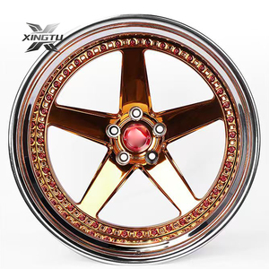 Jantes forgées XINGTU personnalisées en 2 pièces, à profil profond, 18 19 20 21 22 23 24 26 pouces, cinq branches, en alliage <span class=keywords><strong>d</strong></span>'aluminium chromé - Product Image 3