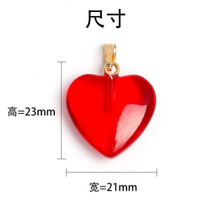 21x23mm coloré cristal verre <span class=keywords><strong>amour</strong></span> coeurs pendentif <span class=keywords><strong>pour</strong></span> la fabrication de bijoux à bricoler soi-même colliers boucles d'oreilles porte-clés accessoires - Product Image 3