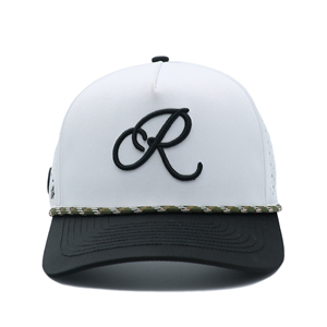 Casquette de golf unisexe personnalisée haut de gamme à 5 panneaux avec broderie 3D et porte-tee pour une performance imperméable - Product Image 2