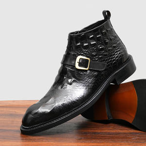 Botas de Tobillo Balmoral de Cuero para Hombre, Textura Lijada a Mano, Estilo Amish, Algodón, Resistentes al Agua, Antideslizantes - Product Image 3