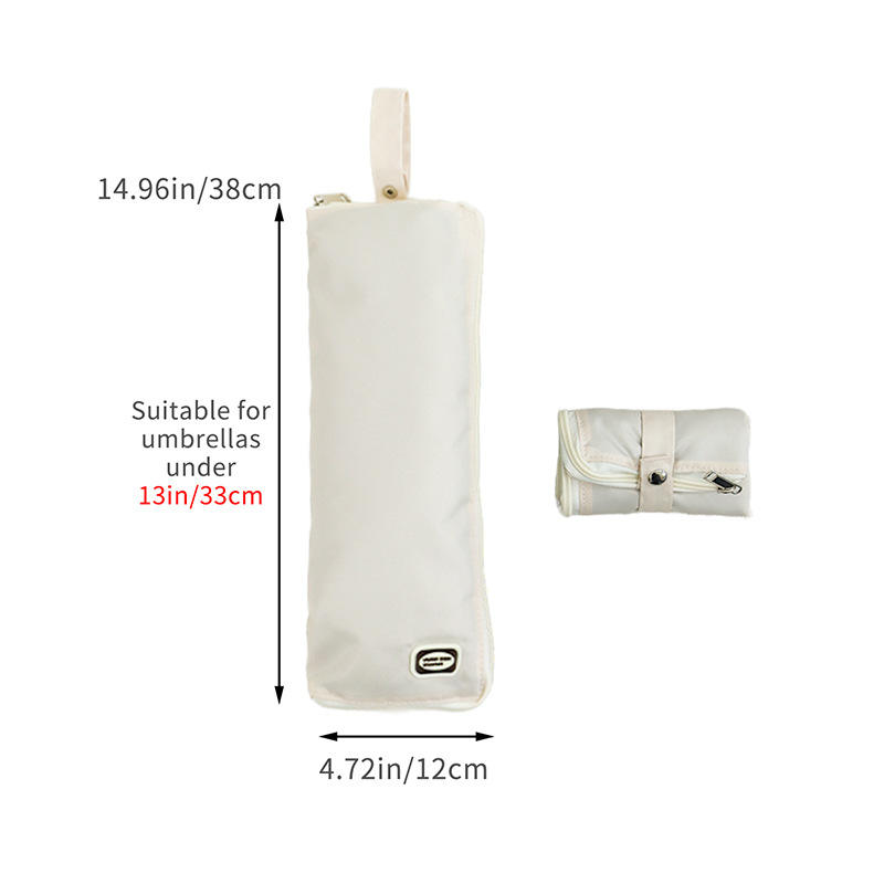 สีขาวนวล ขนาดใหญ่ - เหมาะสำหรับร่มที่มีขนาดไม่เกิน 33 ซม.