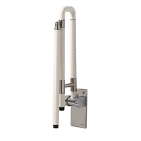 Barres d'appui pliantes pour toilettes pour personnes handicapées, barres d'appui de sécurité blanches pour toilettes pour personnes âgées